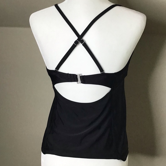 Athleta Tankini Top Underwires Black 36 B/C - Picture 3 of 9